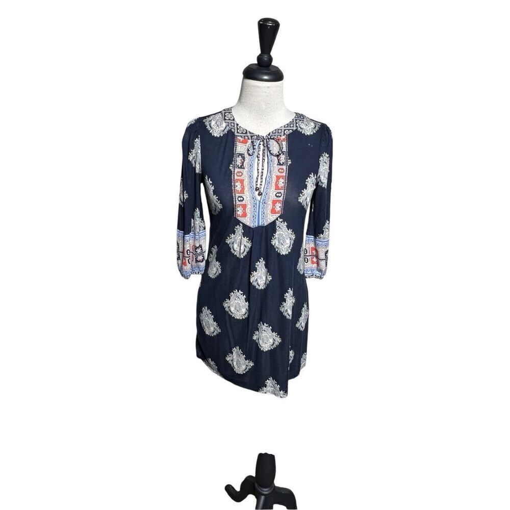 Juicy Couture Peasant 3/4 Sleeve Knit mini Dress Size Petite